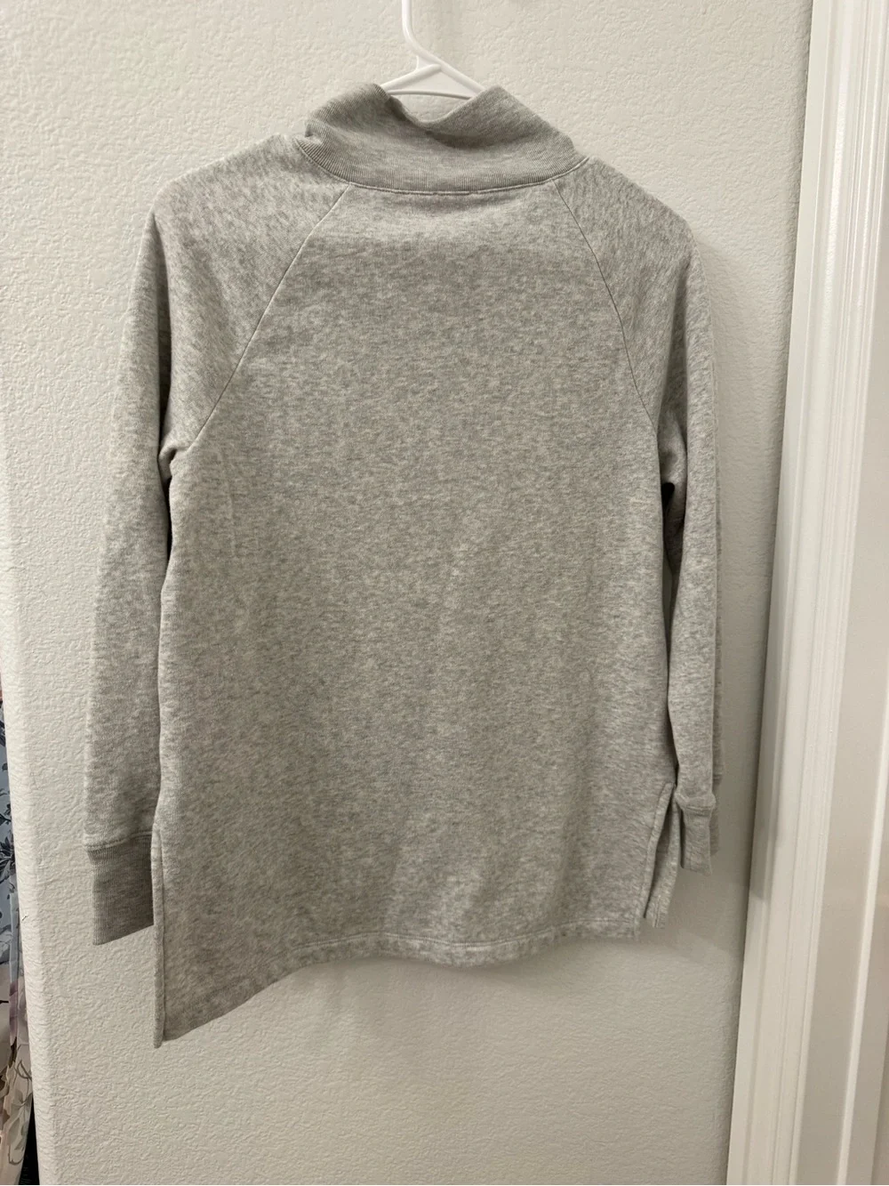 J. Crew Light Gray Button-Neck Sweatshirt XXS